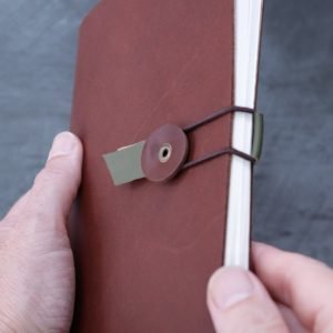 A5 Leather Notebook or Sketchbook in Cognac Brown