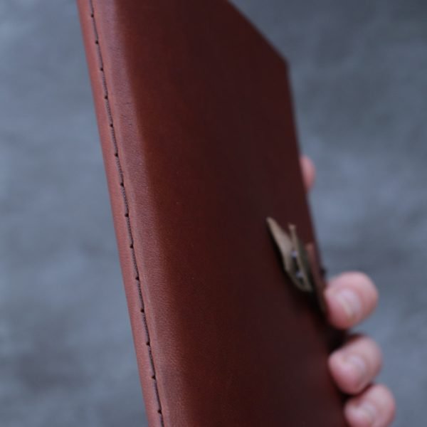 A5 leather notebook sketchbook stitched spine
