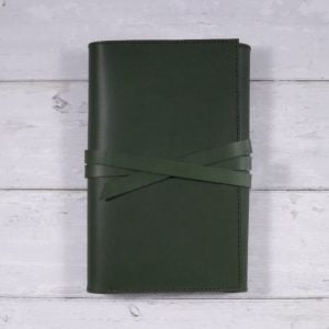 Tri-fold Leather Cover with Tie – Various Colours