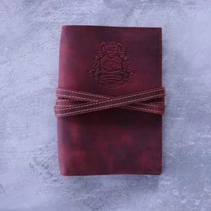Library of Wizardry & Witchcraft – A5 Red Leather Journal Cover