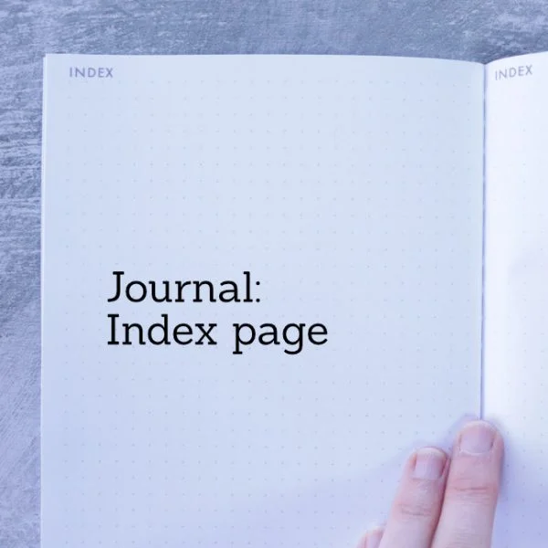 planner set - 2024 - journal index page