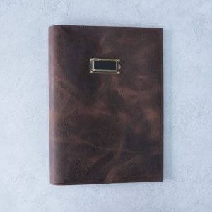 A4 Antique Brown Leather Folio