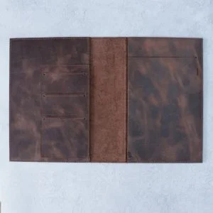 A4 Antique Brown Leather Folio