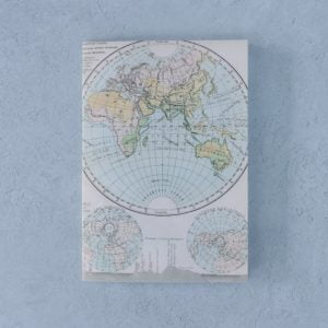 A5 Vintage Map Cover – Lined Notebook 64 pg – Single