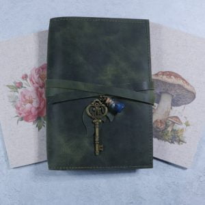 A5 Secret Garden Leather Journal Cover – Key & Potion