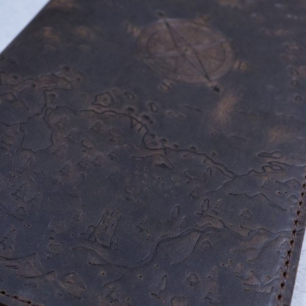 Travel Journal - Adventurers Map - Antique Brown Leather - map 2